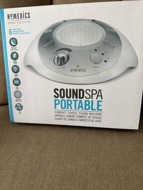 Homedics SoundSpa Portable Sound Machine in White and Silver